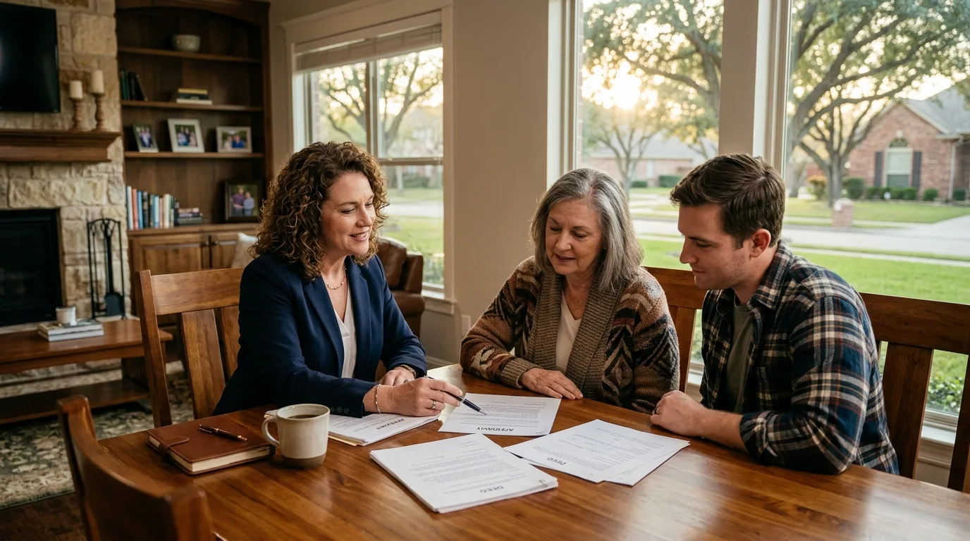 Texas family home representing inherited mortgage decisions after a death