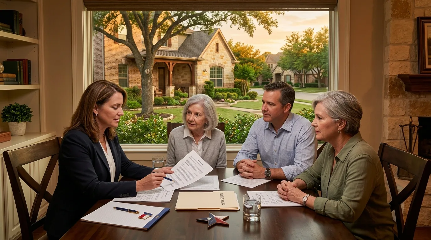 Texas home representing intestate inheritance when there is no will