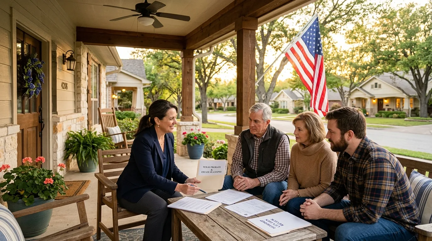 Texas home with title documents representing selling inherited property with liens