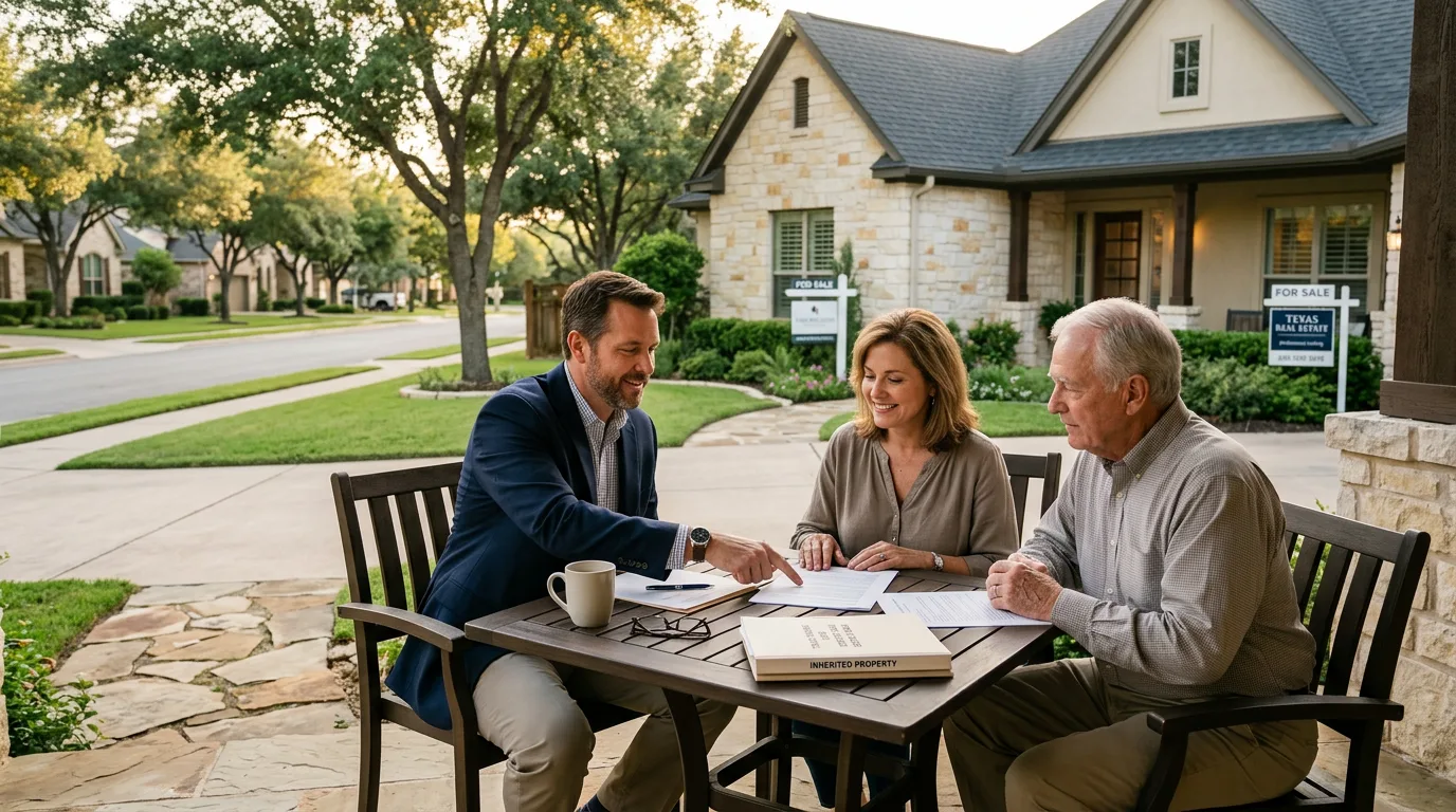 Texas rental home with tenant occupied sign representing probate sale with existing lease