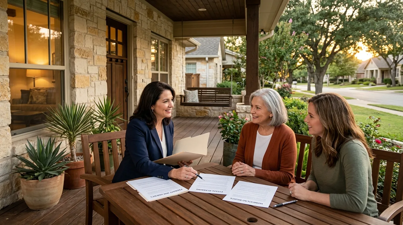 Texas family home representing surviving spouse homestead rights